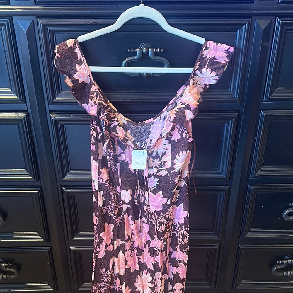 Free People Intimately Floral Pink and Purple Dress